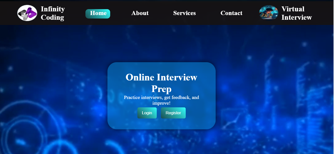 Interview Plateform showing my skills and creativity